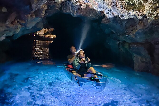 Transparent Kayak Night Glow Experience from Pula - The first paddle along Pula’s coast
