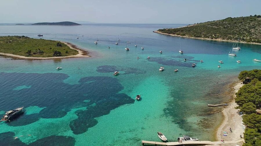 Trogir: Blue Lagoon and 3 Islands Speedboat Tour - First stop, the Blue Lagoon near Drvenik Veli