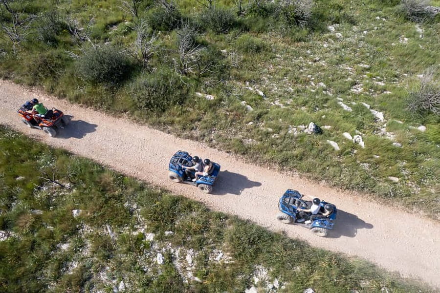 Trogir, Žedno: Čiovo Island 100% Off-Road Quad ATV Tour - The first off-road section across Čiovo