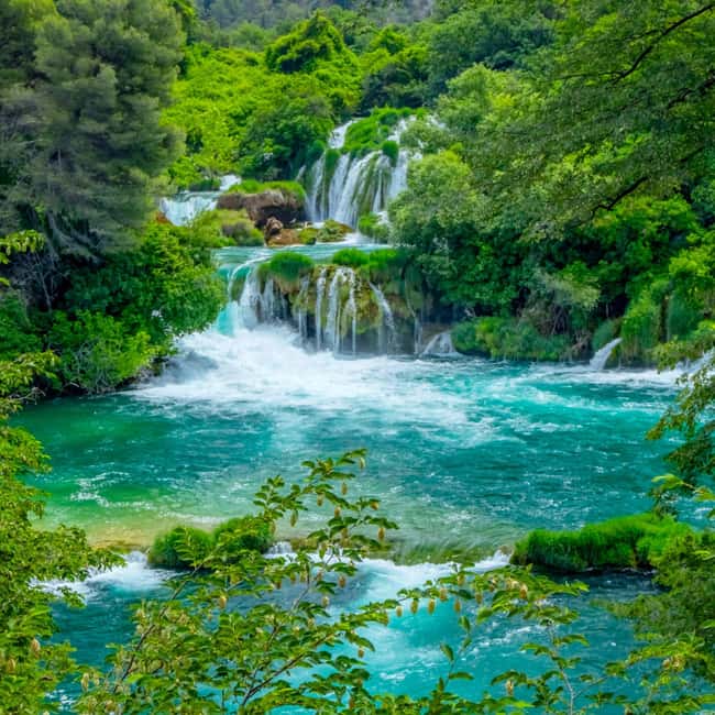 Zadar: Krka falls, olive mill, lunch, oil & wine tasting - Skradinski Buk and the wooden paths