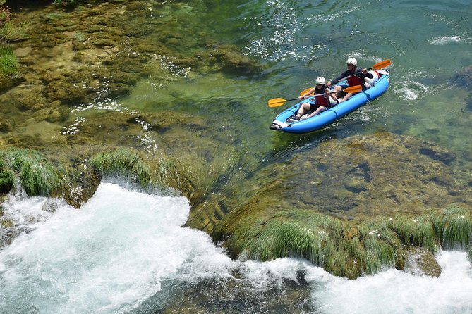 Zadar: Zrmanja River Kayaking, with optional transfer from Zadar - The waterfall finish and final paddle
