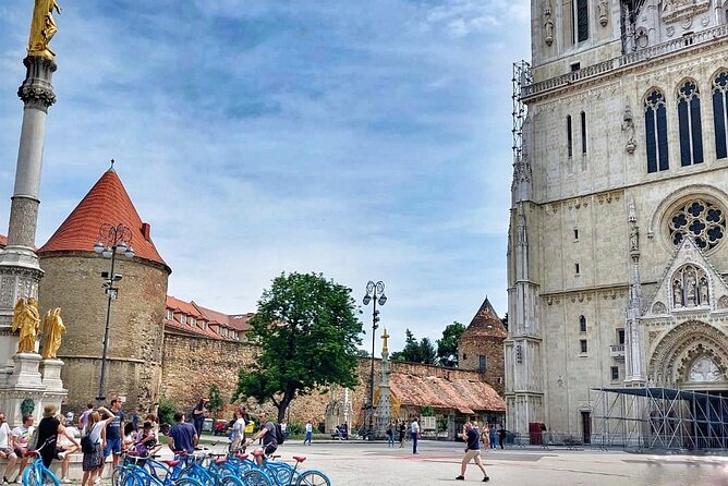 Zagreb Highlights Bike Tour - St. Mark’s Church and Croatia’s national symbols